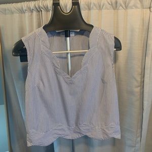 Stripped Sandro Paris Crop Top size 1 ( US 4-6)